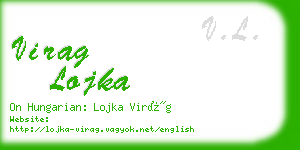virag lojka business card